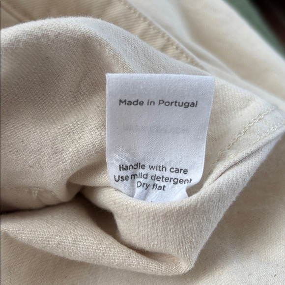 :Price Firm: Anthro Maison Labiche Embroidered Heart Denim Jacket in Cream - Picture 10 of 10